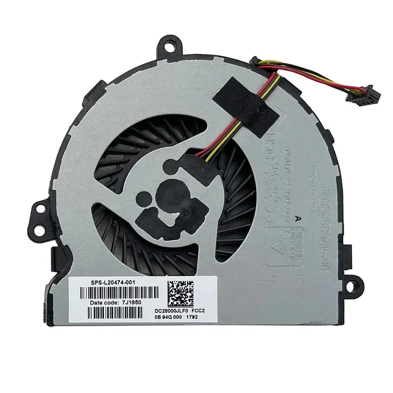 GZEELE New CPU Cooling Fan For HP 15-DB 15-DX 15Q-DX 15T-DS TPN-C129 C130 250 G7 255 G7 256 G7 L20474-001