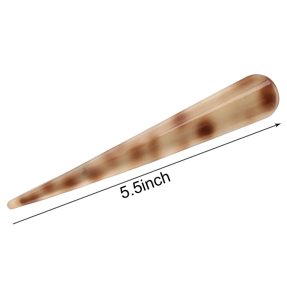 Large Tortoise Shell Hair Clips 5.5 inch Simple Automatic Hair Clip, Durable Non-Slip Duckbill Metal Clips Thick and Thin Hair