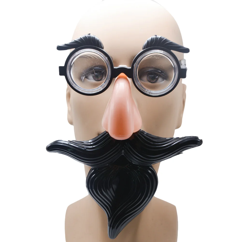 หนวดปลอมพลาสติกขนาดใหญ่ 1 ชิ้น ของเล่นตลกสำหรับงานปาร์ตี้ฮาโลวีน สำหรับผู้ใหญ่และเด็ก งานคาร์นิวัล งานแฟนซี งานเทศกาล ของเล่นแปลกใหม่ ของเล่นตลกฮาโลวีน