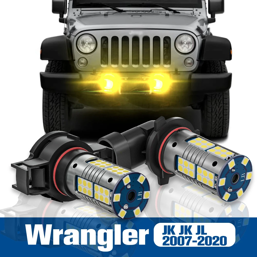 

2pcs LED Fog Light Blub Lamp Accessories Canbus For Jeep Wrangler JK JL 2007-2020 2011 2012 2013 2014 2015 2016 2017 2018 2019