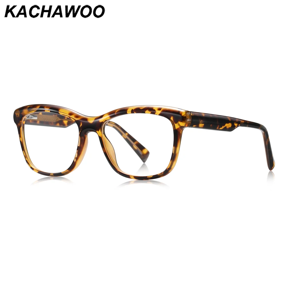 

Kachawoo красные квадратные очки для женщин TR90 студенческие леопардовые синие красные модные очки в оправе для мужчин в трендовом европейском стиле унисекс