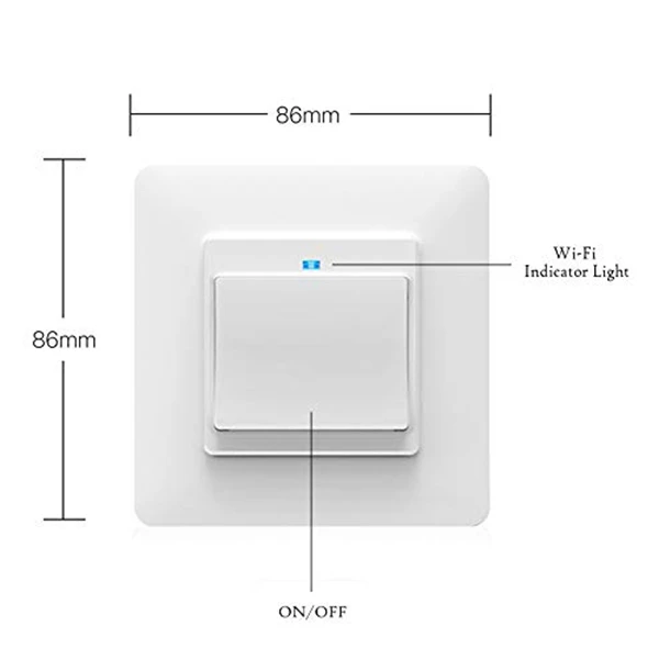 WiFi Smart Light Switch Push Button Smart Life/Tuya APP Remote Control Works with Alexa Home for Voice Control 3 Gang(EU Plug)