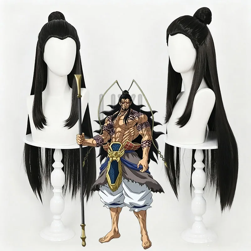 anime-record-of-ragnarok-lu-bu-fengxian-cosplay-wig-black-long-synthetic-hair-for-women-men-halloween-costume-party-carnival