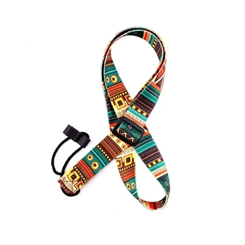 Miwayer Ethnic Style Ukulele Strap Durable Adjustable Clip-on Hawaii Guitar Belt Sling Instrument Guitar Accessories