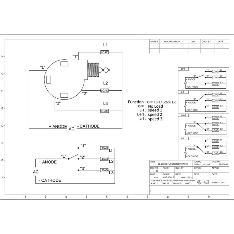 ZING EAR Ceiling Fan Pull Chain Switch 3 Speed 4 Wire, Ceiling Fan Capacitor CBB61 4.5Uf + 6Uf + 5Uf 5 WIRE 250V Easy To Use B