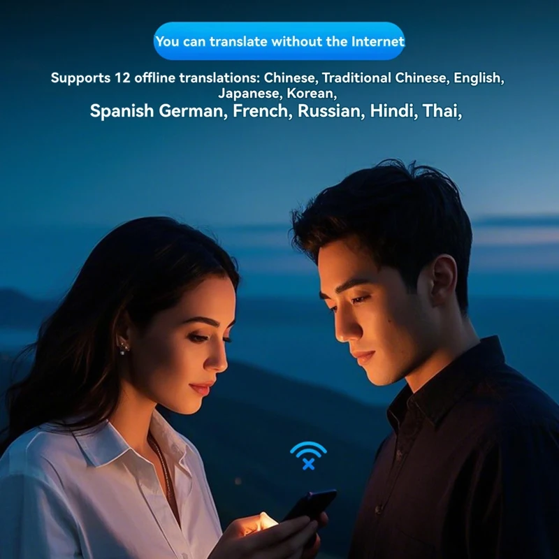 140+ Language Translator Device Ai Two Way Real Time Voice Instant Translator Magnetic Phone Stand Design For Travel