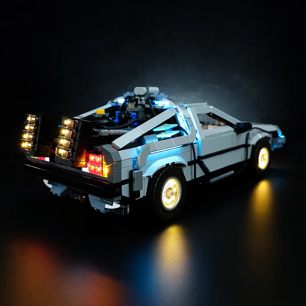 LED Light  Kit For Creator 10300 Back to the Future Time Machine Children Technical DIY Toys Set (Not Included Building Blocks)