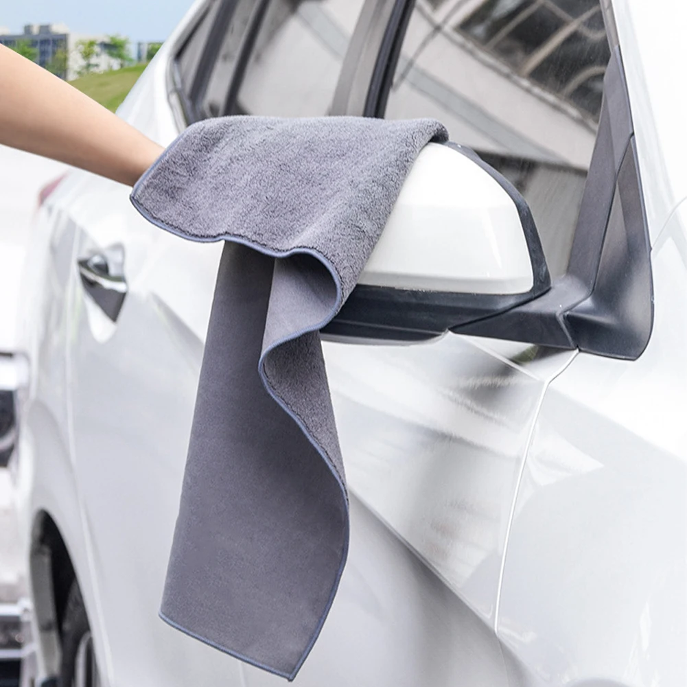 Suede Microfiber Absorb Water Wipe Rag Auto Wash Towel Car Cleaning Drying Cloth Hemming Car Care Cloth Detailing Car Wash Towel