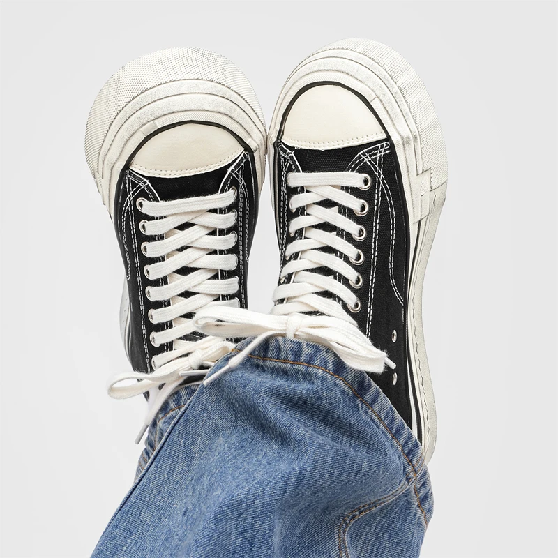 

2025 New Men’s Fashion Sneakers– Hong Kong Style, Chunky Sole, Height Increase, Breathable, Daily Commute & Sports