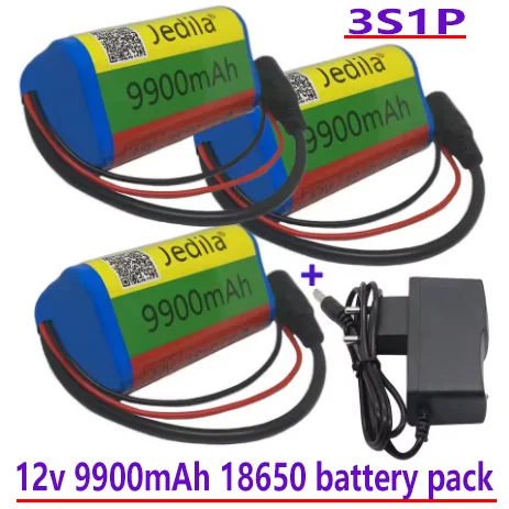 

100%.New.12V.9900 mAh.3S1P.Batterie Au Lithium.18650.Batterie Au Lithium Pack Protection Conseil Rechargeable.