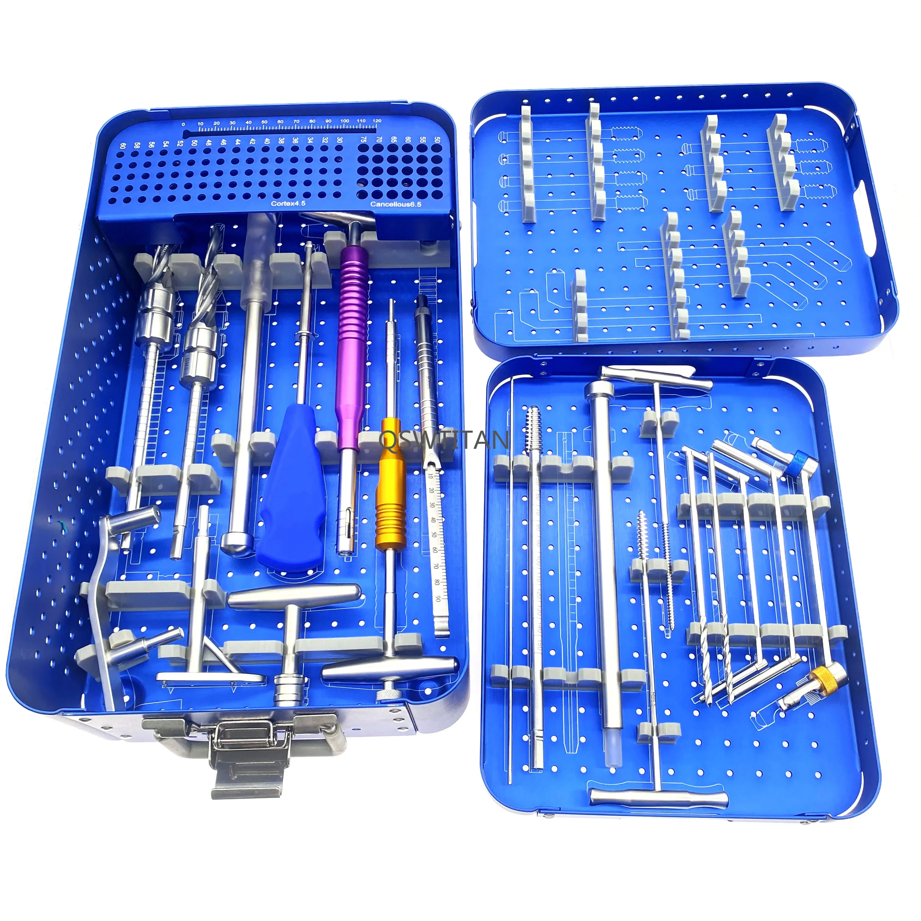 Bone Surgery DHS & DCS Plates Instrument Kit Trauma Surgical Locking Plate Orthopedic  Set