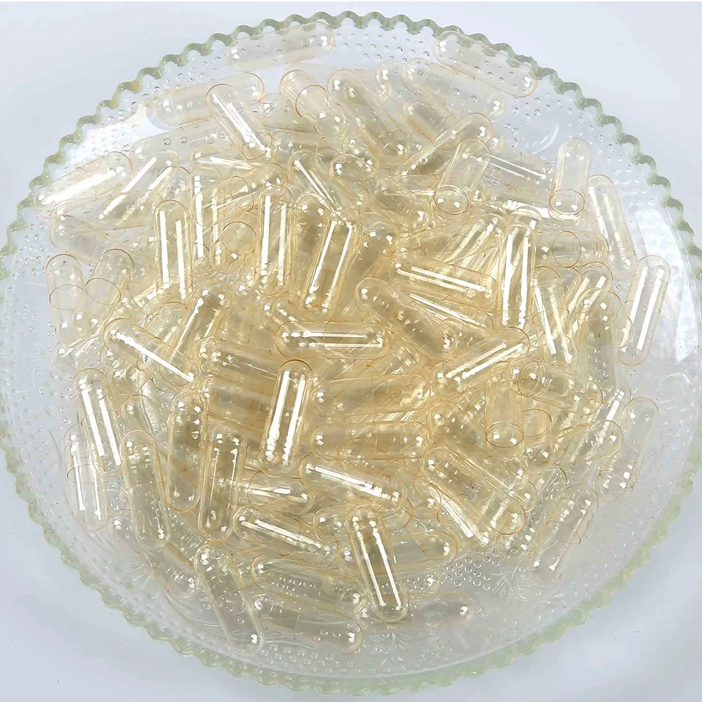 1000Pcs/Bag Standard Size 0#Empty Capsules Gelatin Clear Capsules Hollow Hard Gelatin Transparent Seperated Joined Capsules