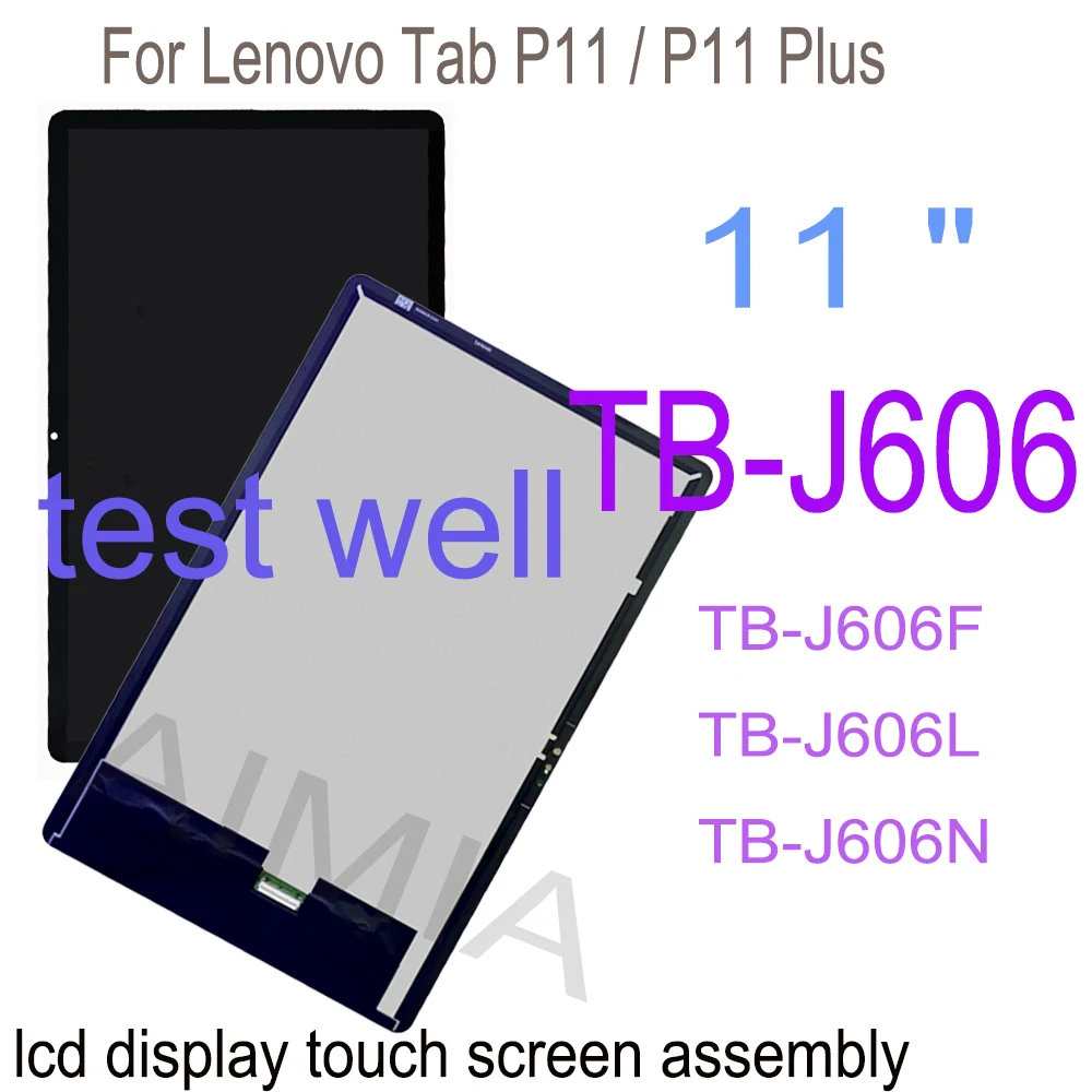 레노보 탭 p11 플러스 tb-j606f tb-j606 tb-j606l/n LCD 디스플레이, 터치 스크린 디지타이저 패널 어셈블리, 11 인치 오리지널 탭 p11 LCD