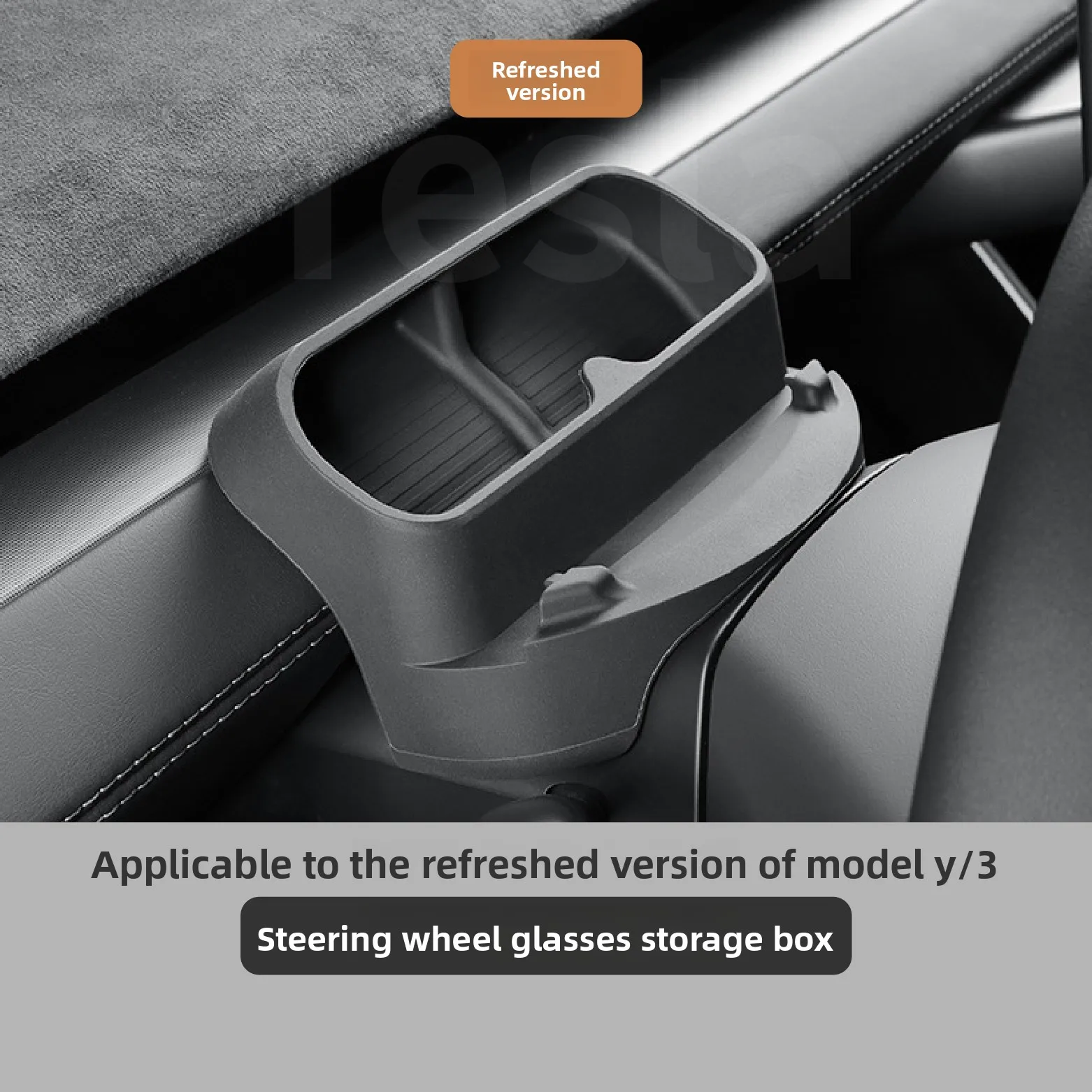 

For Tesla Model Y Juniper Model 3 Highland Steering Wheel Glasses Storage Box Mobile Phone Holder Storage Box