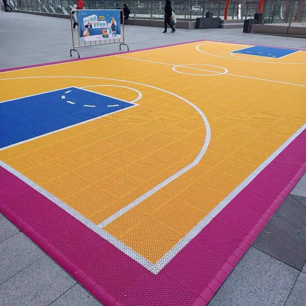 Модульный пол Beable Interlock, индивидуальный логотип, наружное использование, задний двор, баскетбольная площадка, спорт, выбор цвета