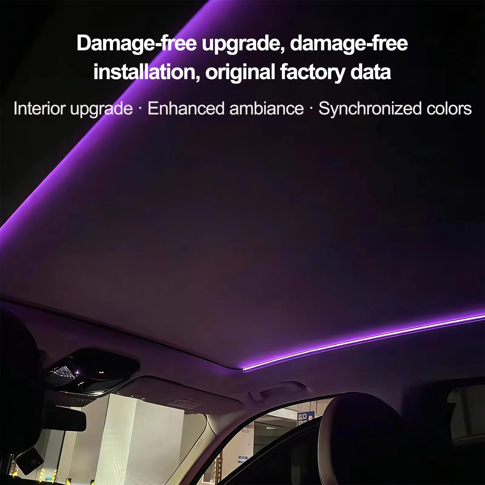 LED Ambient Light for BMW 3 4 5 Series G20 G30 G01 G05, Panoramic Sunroof Glow Strip Car Interior Decorative Lamp for X3 X4 X5 X