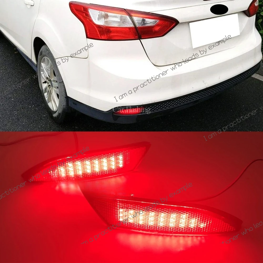 

CSCSNL 1 Pair For Ford Focus 3 2011 2012 2013 2014 Sedan Hatchback Auto LED Rear Bumper Reflector Light Braking Warning Lamp