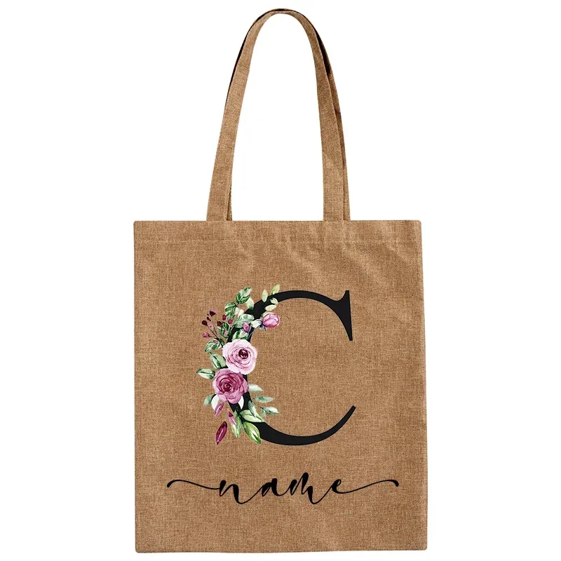 Custom Name Women Tote Bags Cute Fashion Shoulder Bag Japan Style Canvas Shopping Bags Storage Reusable Bag Teacher Life Gift