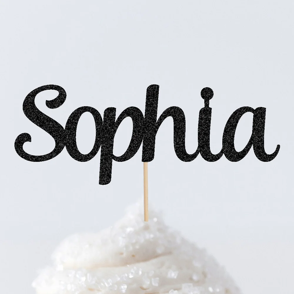1PC Custom PMMA Cake Topper - Personalized Name Low-Saturation Accessory | Laser Engraved Warm Unique Gift for Celebrations image 4