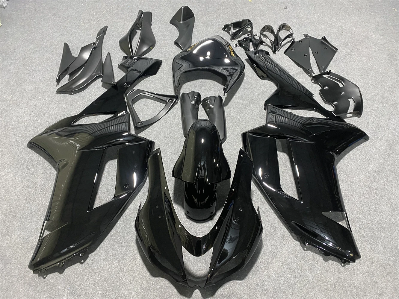 7 подарков на заказ, бесплатный комплект обтекателя для ninja ZX6R 2007 ZX 6R 636 2008 ZX-6R 07 08, глянцевый черный кузов послепродажного обслуживания