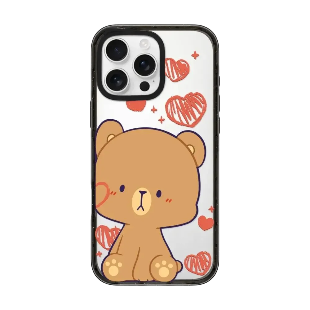 

Lover Bear Cartoon Acrylic Border Magnetic Case: Compatible with IPhone 17 16 15 14 13 12 Pro Max 17 Air