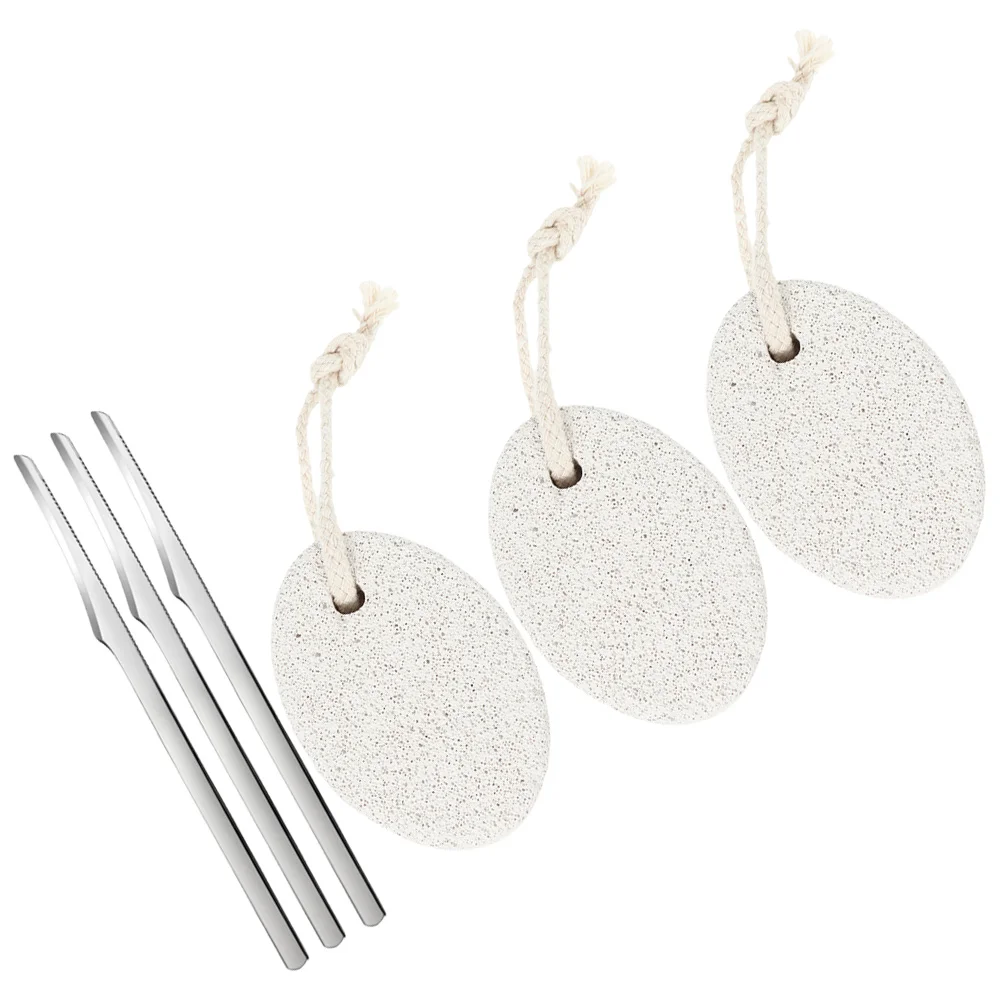 

3 Sets Knife Foot Callous Remover Tool Files for Hard Skin Metal Calluses Stone Feet Care Sanding Tools