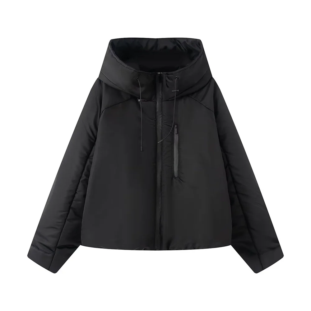 

Winter new women's casual loose hooded long sleeved waterproof and windproof short cotton jacket jacket jacket