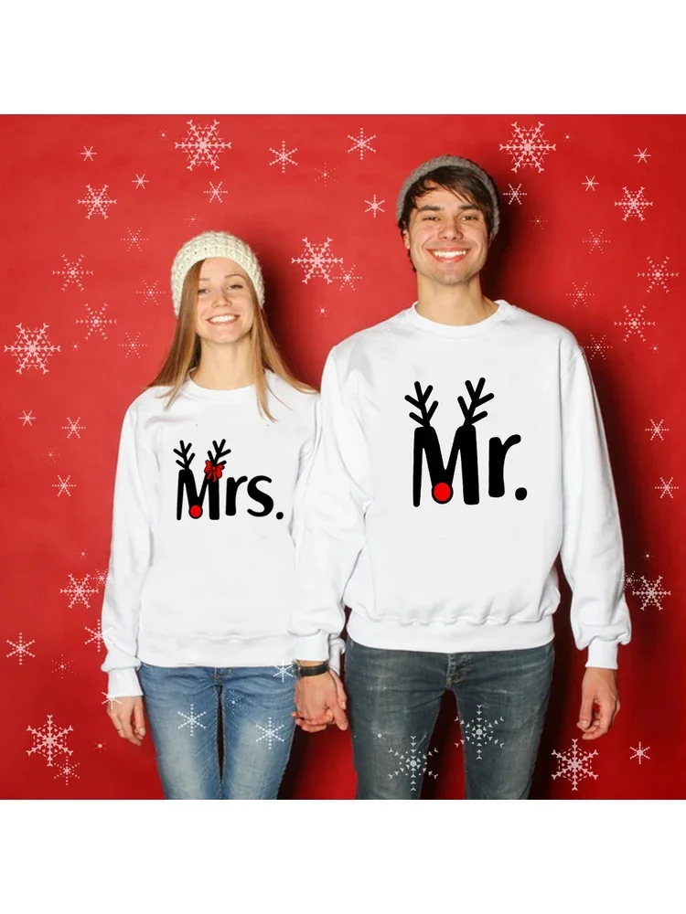 

Merry Christmas Husband & Wife Pullovers Mr and Mrs Couple Christmas Sweatshirt Lovely Couples Hoodies