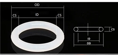 Imagen 2 del producto 10/50 Uds junta tórica VMQ de calidad alimentaria CS 4mm OD 12 ~ 150mm arandela impermeable anillo redondo de silicona de goma en forma de O rojo