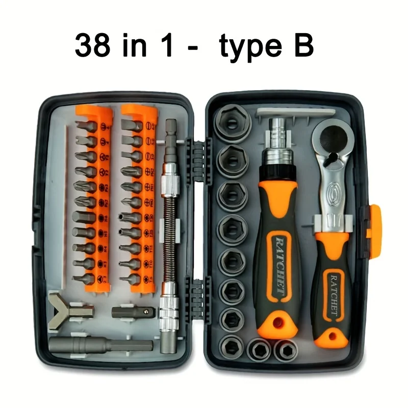 38-in-1 Ratcheting Screwdriver Set - Perfect for Home Repair & DIY Projects!