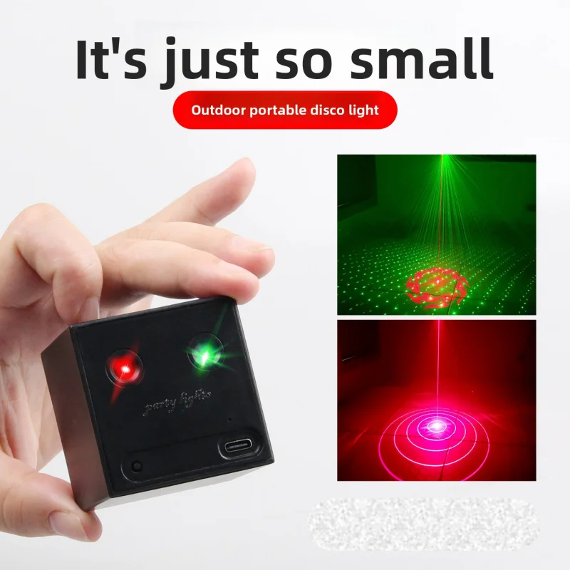 Portable Mini Laser Ambient Light Rechargeable Colorful Stage Lighting for Car Outdoor Camping LIGHT