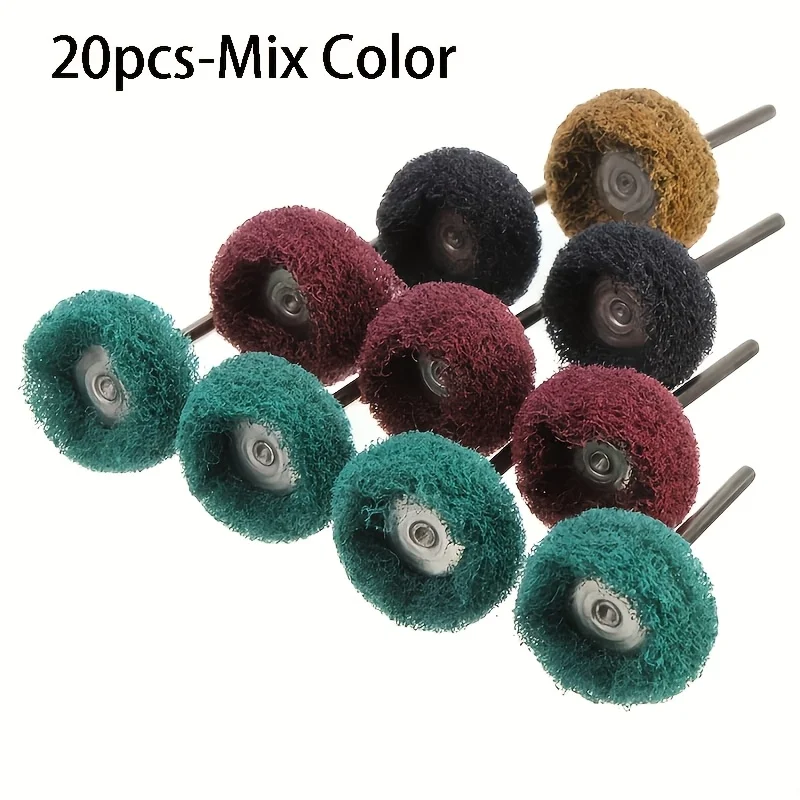 5-50 Stück Mini-Bohrer-Schleifbürsten-Set, Nylon-Polierscheiben, Rotationswerkzeug-Zubehör zur Rostentfernung – Detail 9