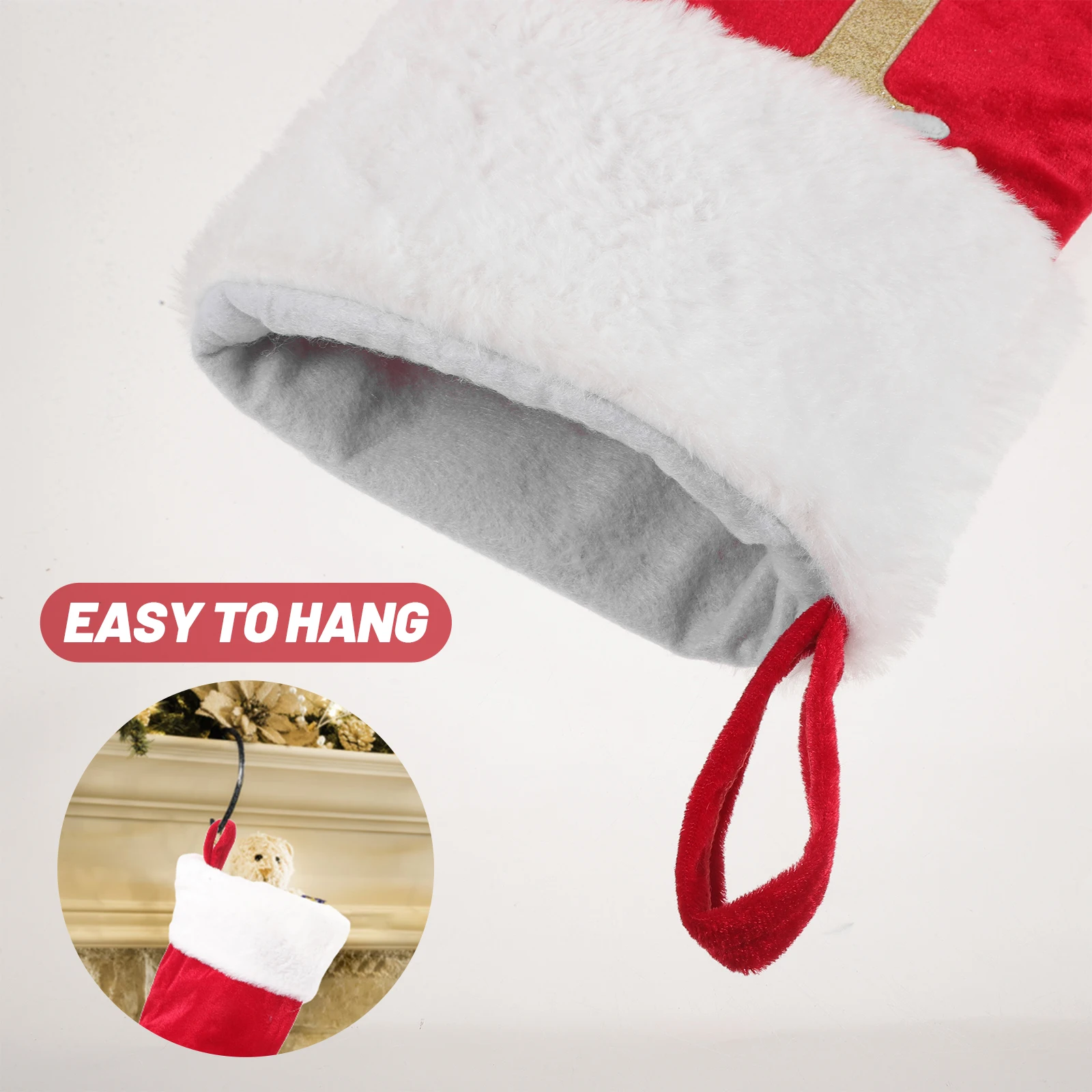 

Sock Christmas Socks Man Xmas Tree Decorations Fabric Traditional Stocking with Letter
