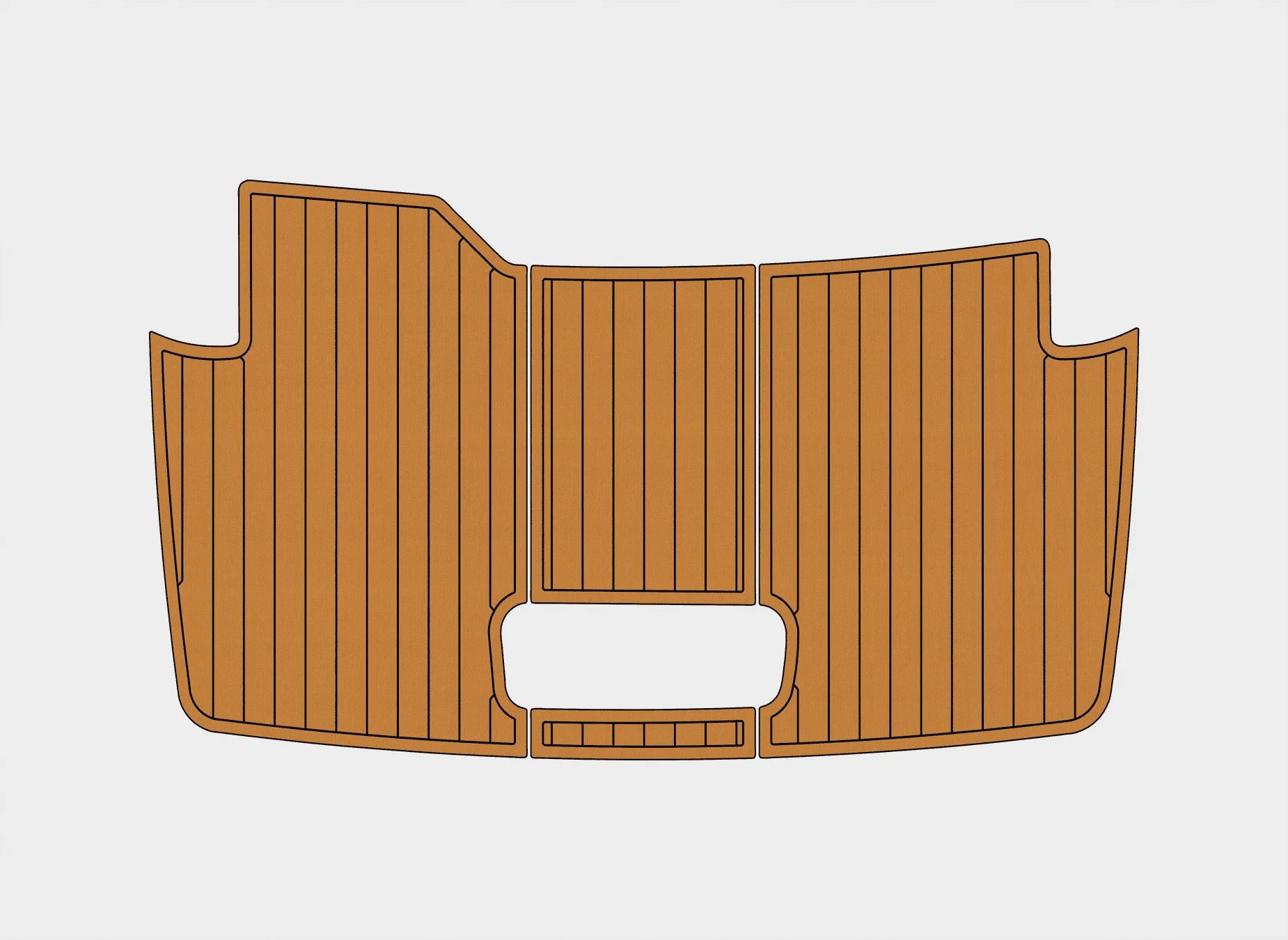 

Marine Faux Teak EVA Non-Slip Mat - Wellcraft 26 SE Self-Adhesive 1/4" (6mm) Boat Deck Pad for Cockpit & Deck