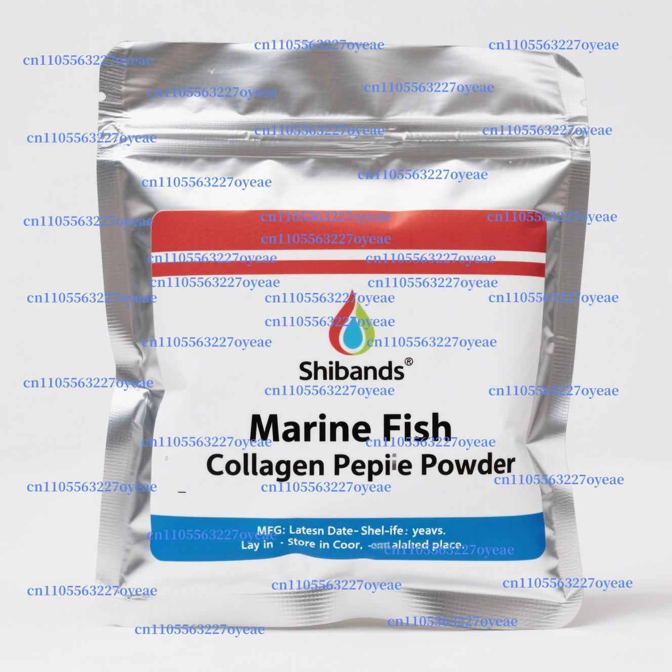 Poudre de peptides de collagène de poisson marin hydrolysées personnalisées dans le monde entier, sacs en plastique à double pont pour distributeurs rapides