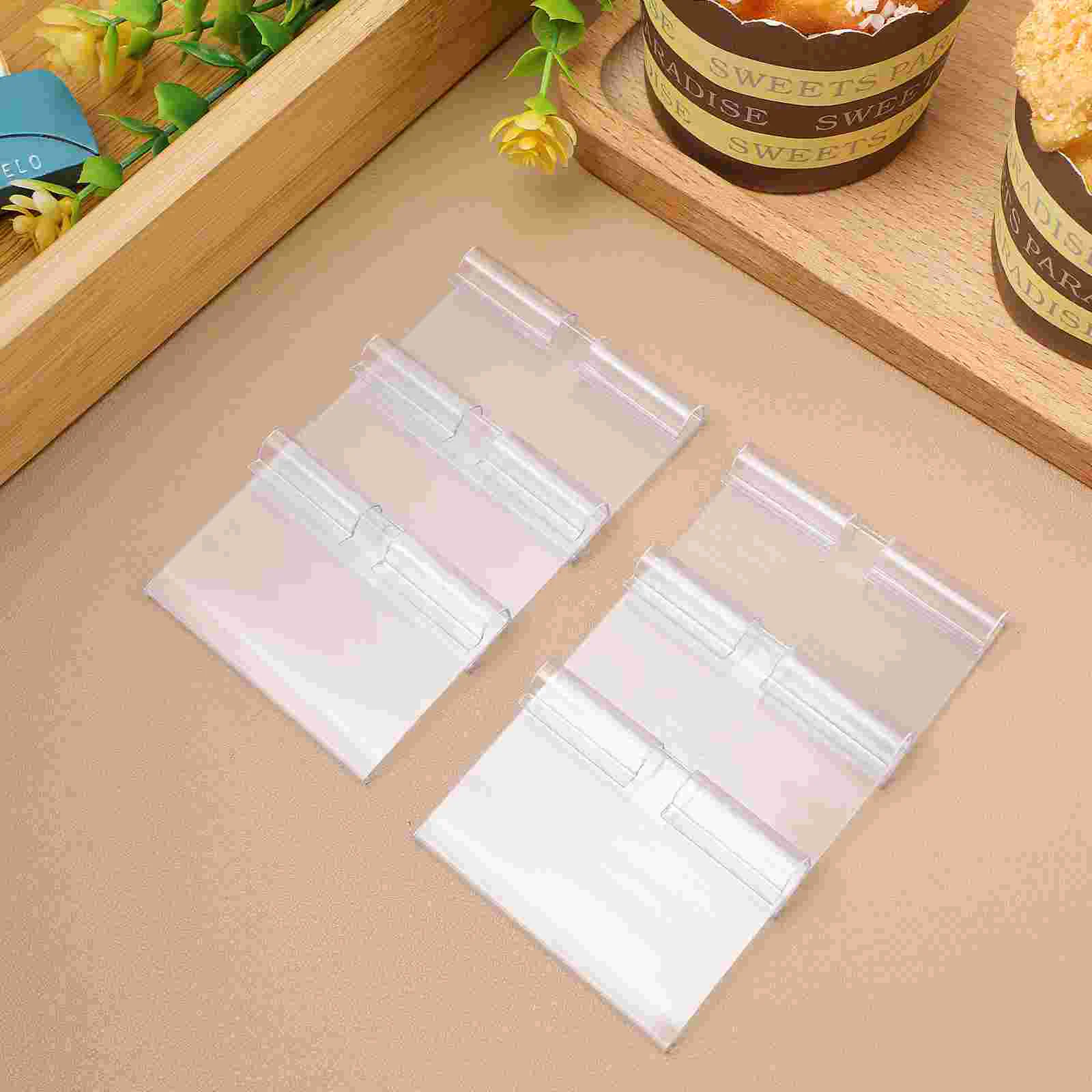 60 Pcs Basket Supermarket Label Labels Show Rack Shelf Retail Pvc Sign Holders Price Tag