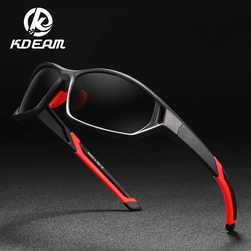 

Kdeam New Men's Polarized Sunglasses Sport Driving Goggle TR90 Ultra Light Weight Wrap Around Women's Colorful Shades UV400