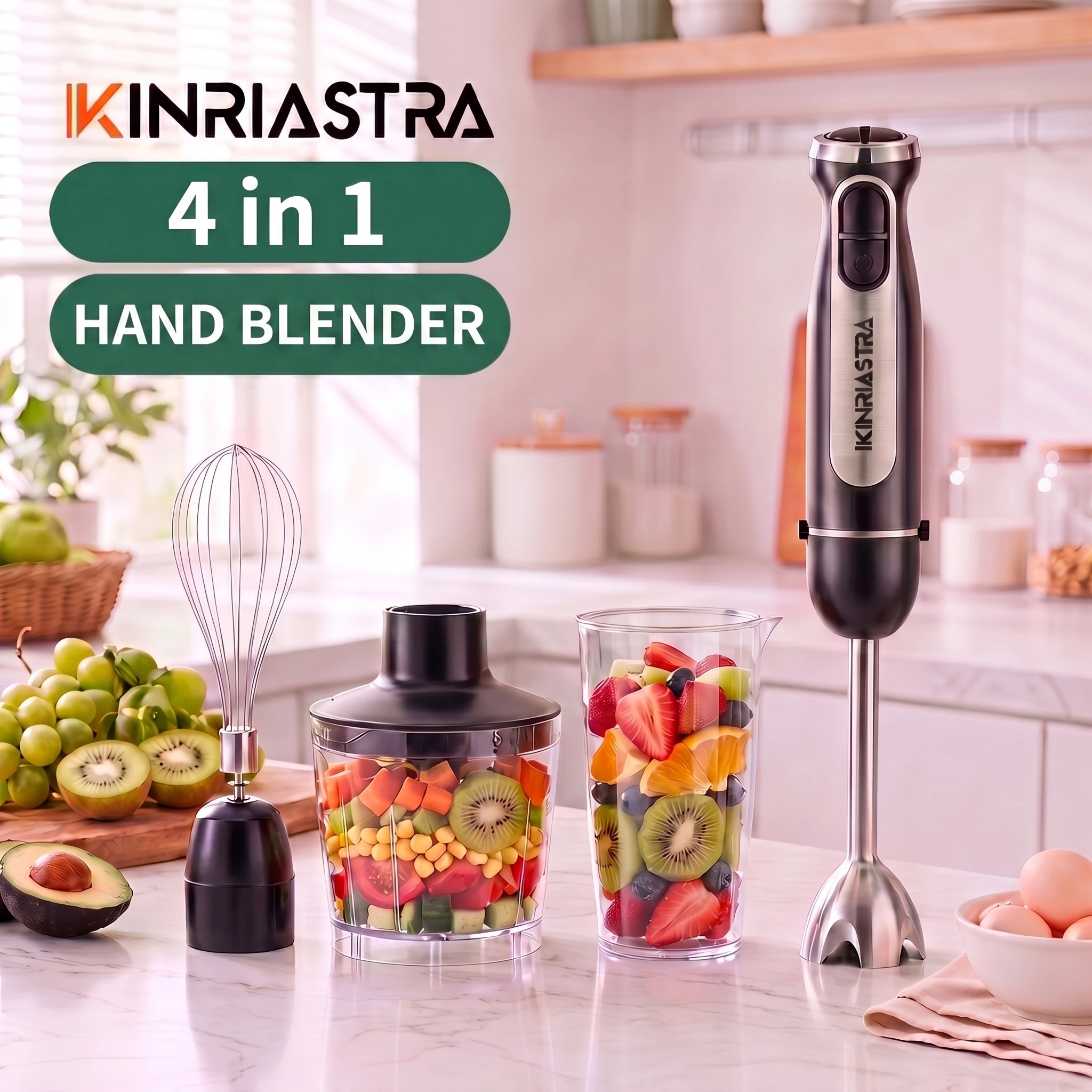 Baby Food Zubereiter - Frullatore a Immersione KINRIASTRA 4-in-1 1000W