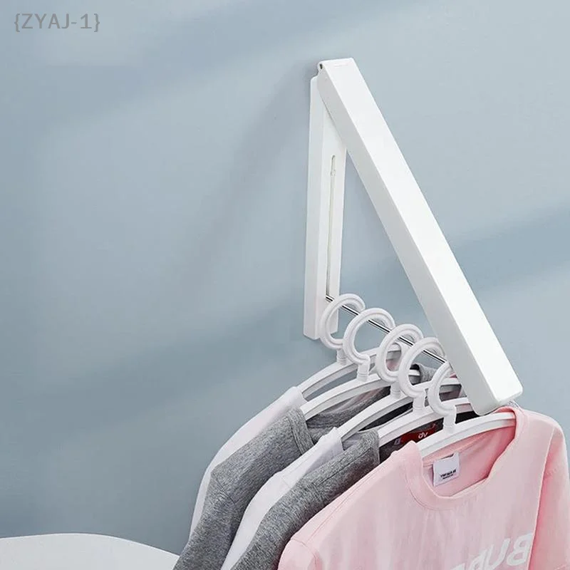 Folding Clothes Hanger Space Saving Clothes Rack Invisible Clothes Storage Hanging Rack For Laundry Room Bathroom