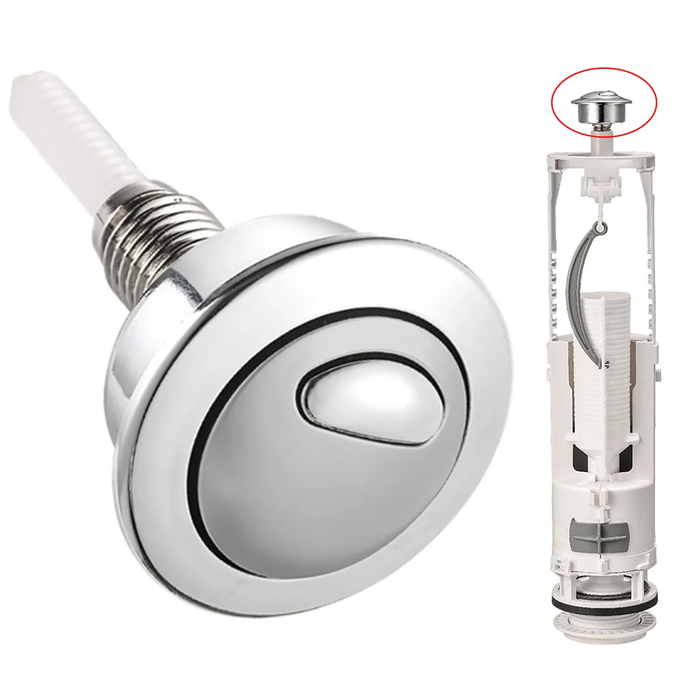 Dual Flush Toilet Toilet Water Tank Button Round Push Button Water Saving Shut Off Tool ABS Tank Valve Bathroom Parts