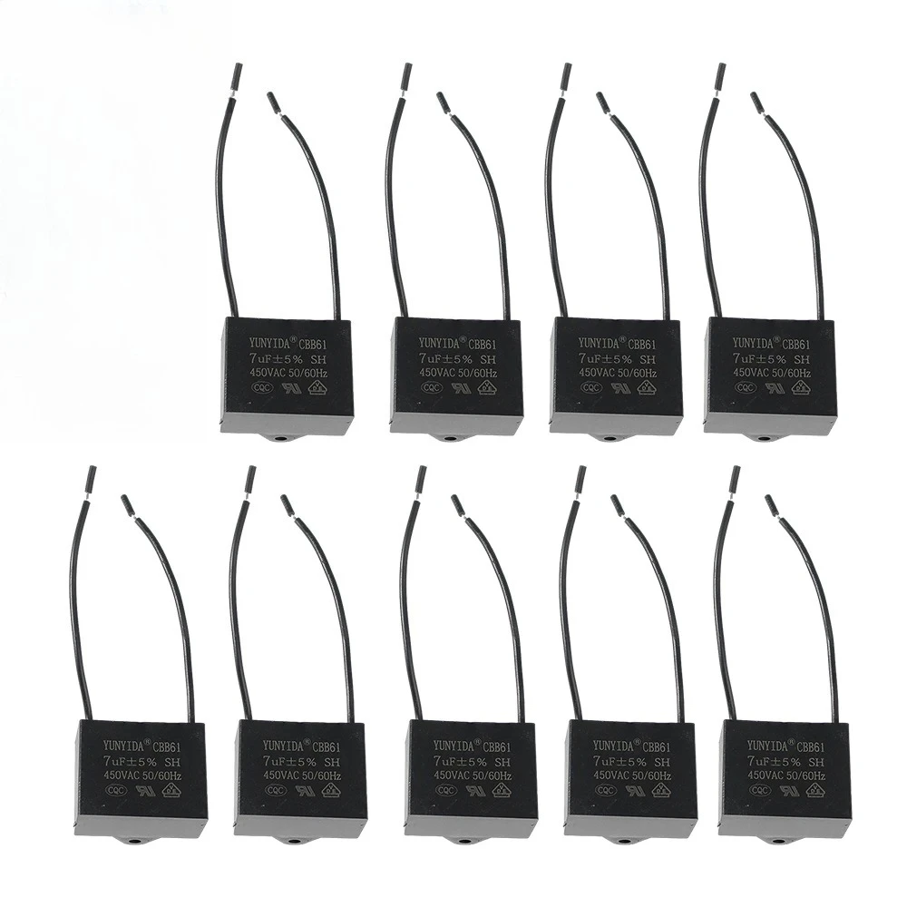5 قطعة CBB61 450 فولت مروحة مكثف 0.8/1/1.2/1.5/1.8/2/2.5/3/3.5/4/4.5/5/6/7/8/10μF مكثفات المحرك لمراوح السقف محركات العادم #5