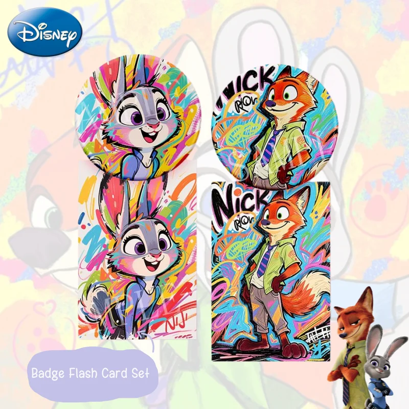 

Disney Zootopia cartoon cute Judy Nick thick-soled slap flash creative kawaii badge student backpack decoration gift wholesale