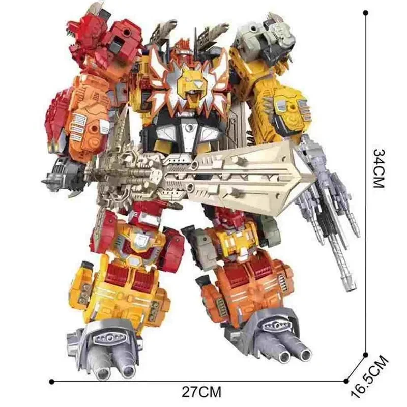 Transformation 6 IN 1 Predaking Action Figure Collectible Model Figures Toy for Kids Birthday Gift