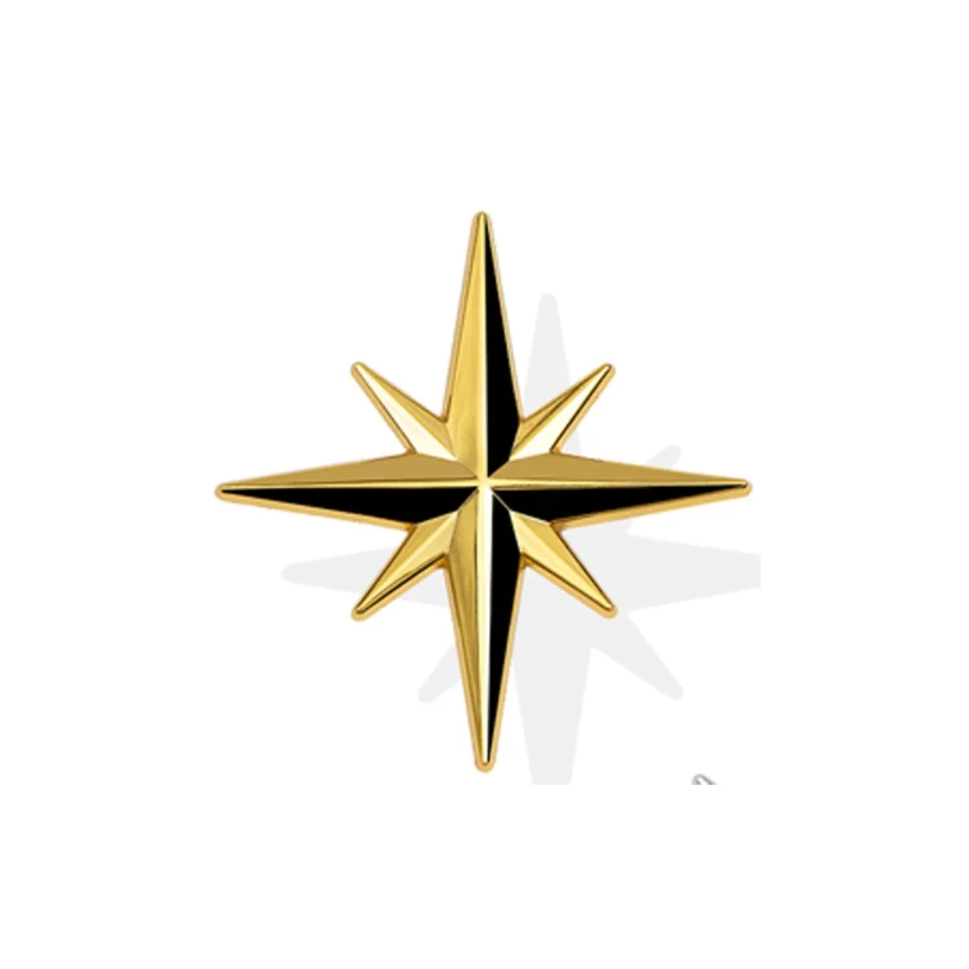 1Pcs 3D Metal Car Decoration Metal Guide Star Adhesive Car Badge Emblem Sticker for Universal Cars Moto Bike Car Styling