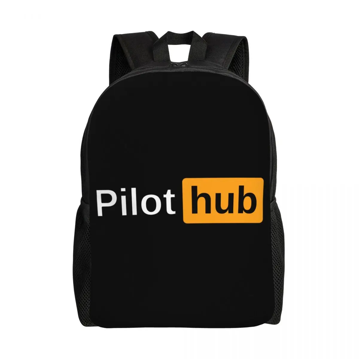 Pilot Hub Backpack for Men Women College School Students Bookbag Fits 15 Inch Laptop Aeroplane Aviation Aviator Gift Bags