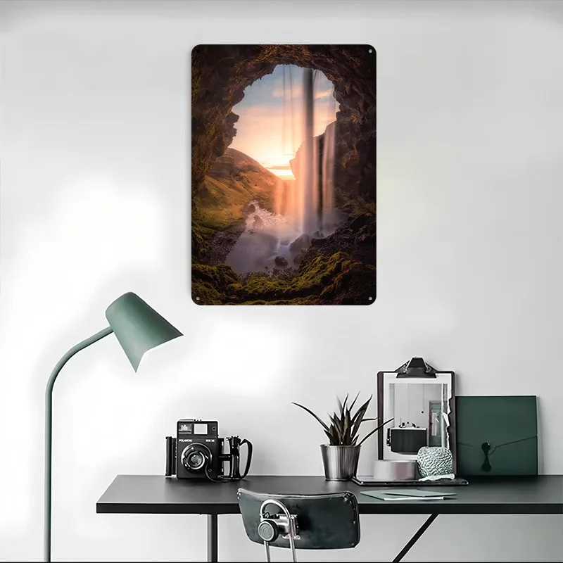 الصفاء المعادن المشارك ديكور المنزل تخصيص معدن القصدير علامات ل جدار الفن الديكور عناصر ديكور المنزل الفاخرة الرجعية العصا ديكو