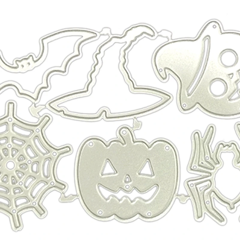 Halloween Theme Die Cuts Carbon Steel Cutting Dies for Birthday Card Making DIY Scrapbooking Album Halloween Gift Wrap