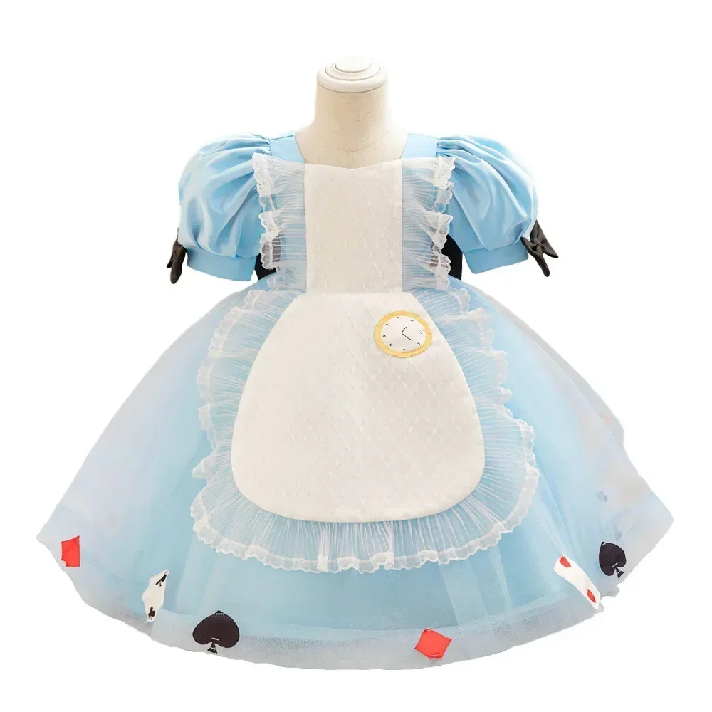 Alice in Wonderland Dresses Cosplay Fairy  Fantasy Dress Children Clothes Skirt  Girl Halloween Cosplay Costumes Girls the Dress