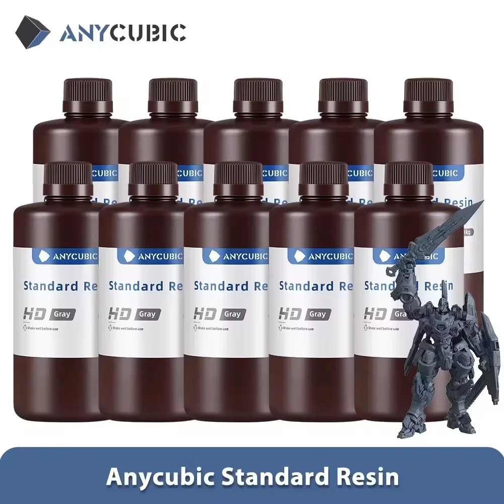 ANYCUBIC 1 kg/10 kg résine Standard photopolymère liquide 405nm résine UV pour imprimante 3D matériau de résine d'impression LCD pour Photon Mono