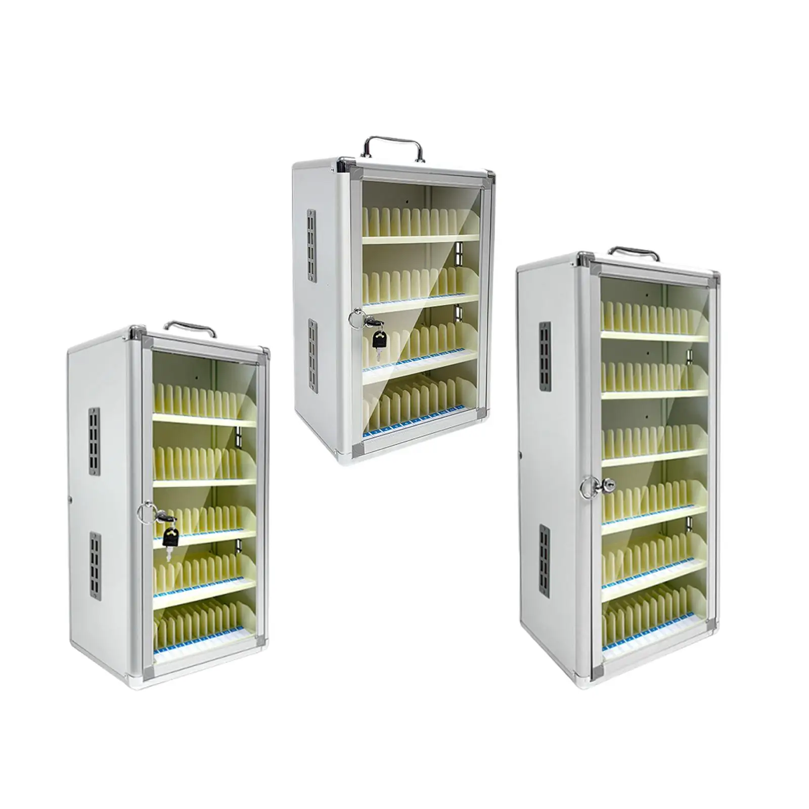 

Phone Storage Cabinet Aluminum Alloy Lockable for Repair Stores